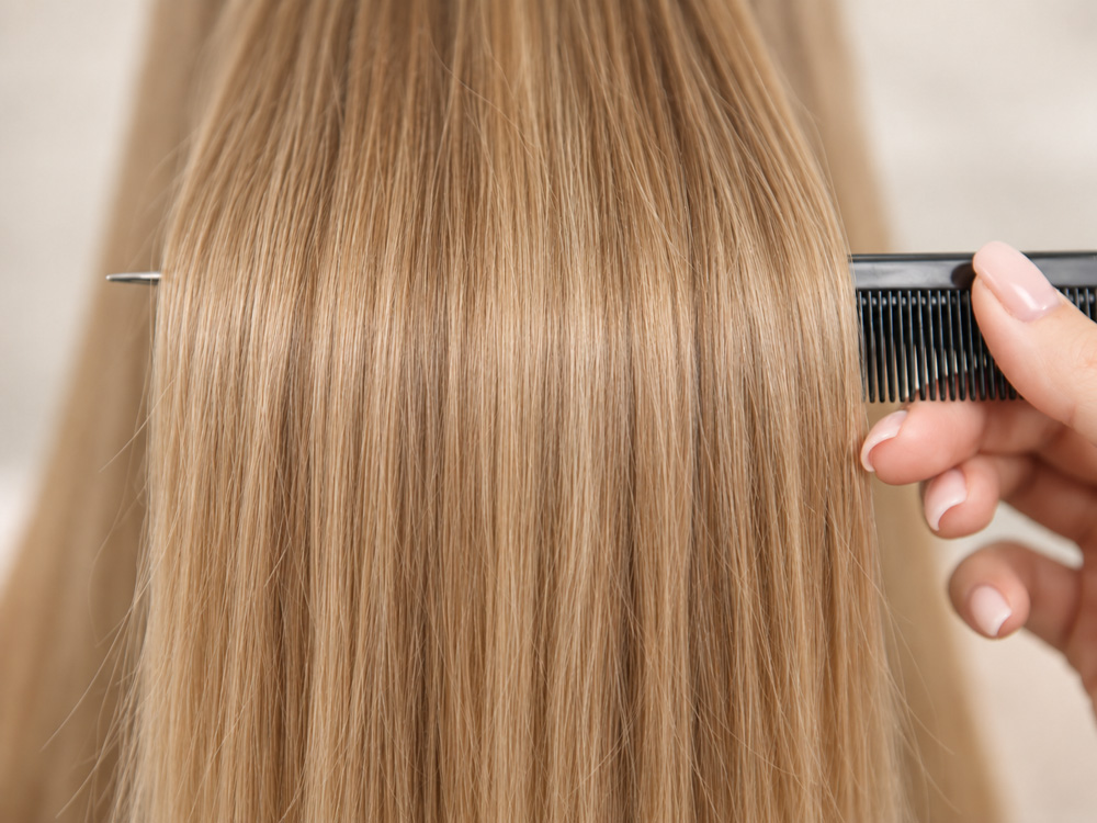 Glossing vorher: Gelbstich bei Blond